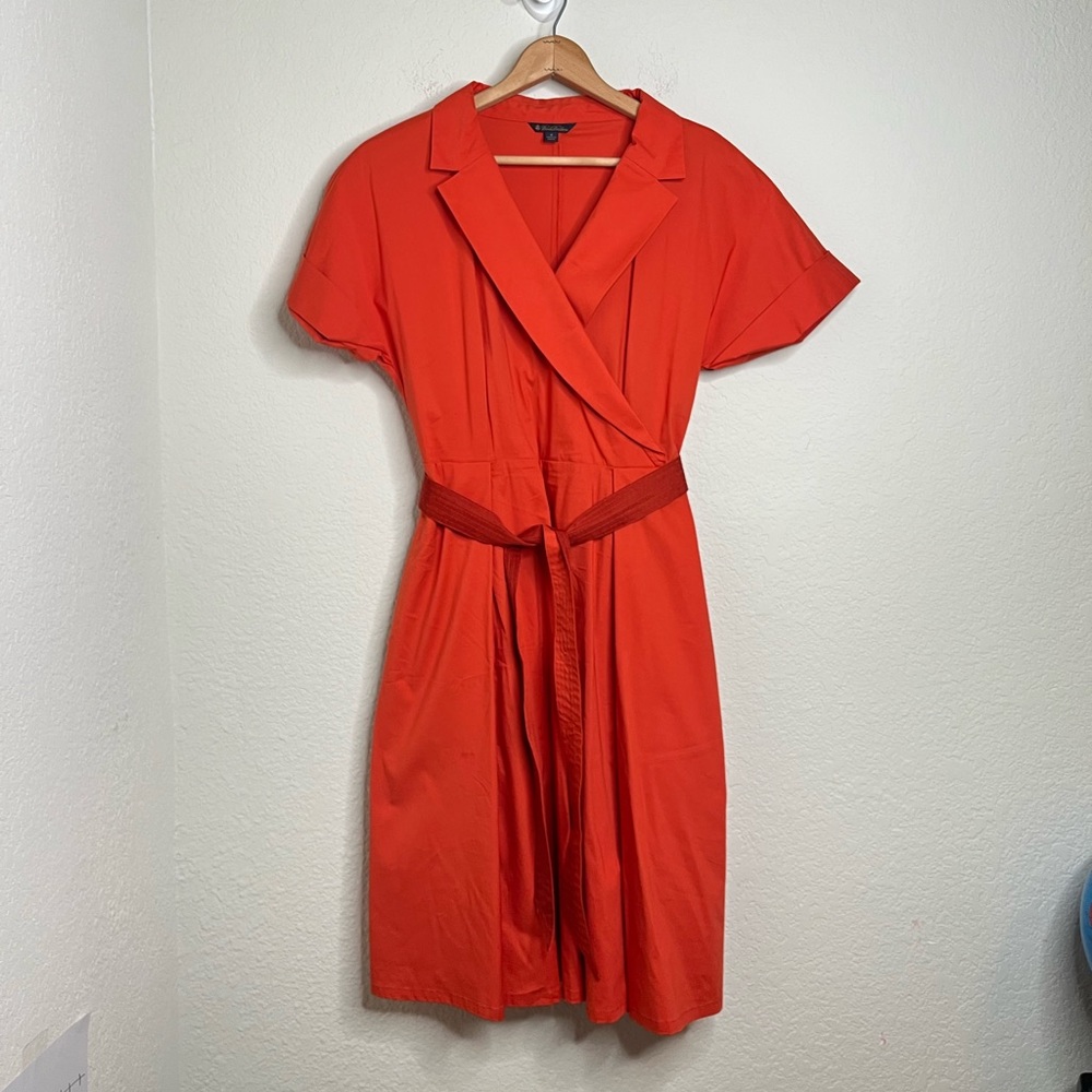 Brooks Brothers wrap midi dress